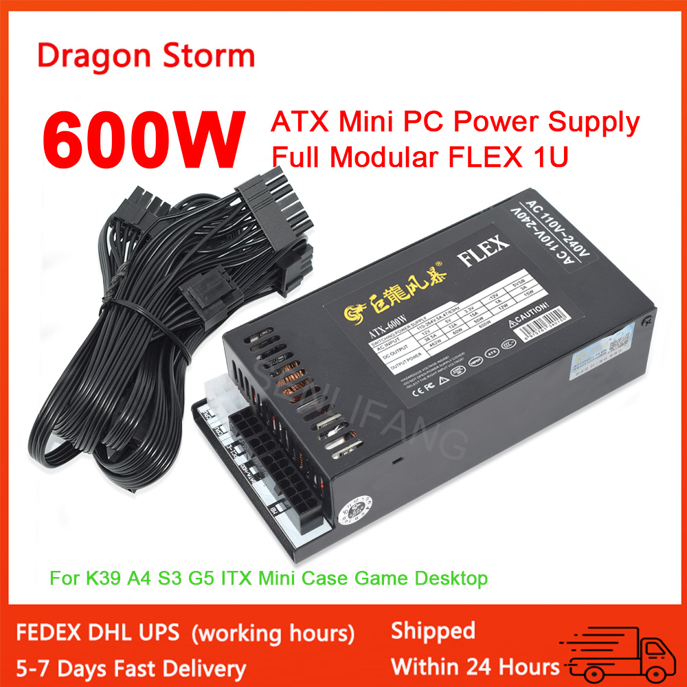 Flex Atx Power Supply 600W 1U - 1U โมดูลาร์เต็มรูปแบบมินิเดสก์ท็อปเกมพีซี ATX PSU 400W 600W